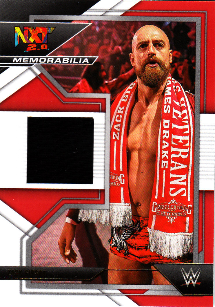 2022 Panini WWE NXT Zack Gibson Red /99 Memorabilia Card NXM-ZGB