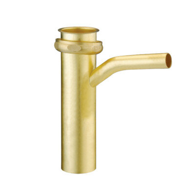 Dishwasher Tailpiece Branch 1-1/2'' x 6'' Brass 22-Gauge w/ 1/2'' Drain Outlet