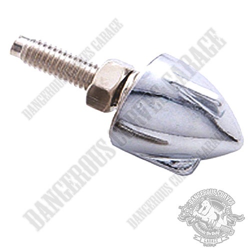 2 Chrome "Wing Spike" License Plate Frame Bullet Bolts for Motorcycle & Hotrod - Picture 1 of 1