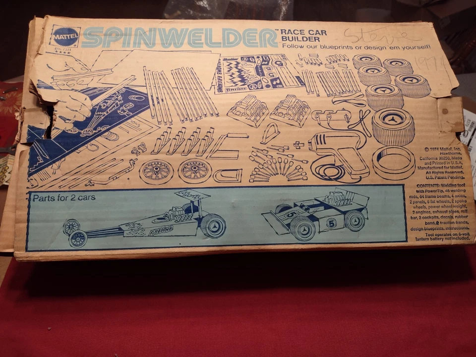 Coche de carreras Mattel Spin Welder 1974 de colección stock antiguo raro # ¡NUNCA USADO! Foto 3 de 4