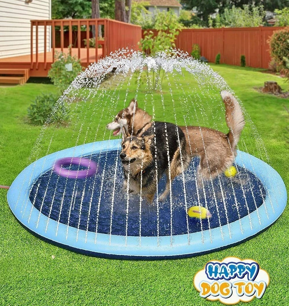 Pool Water Fountain Mat, Water Fountain Pool Dog