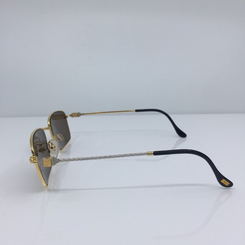New Vintage FRED Lunettes Tropique Sunglasses C. Bicolore Gold 53-20mm France - Picture 7 of 12