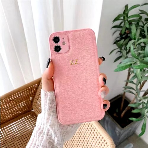 Personalised Initials Engraved Leather Case For iPhone 16 Pro Max Plus 15 14 13 - Picture 3 of 15