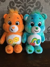 Care Bears Friend Basic Fun Plush Lot Orange Yellow Flowers Love the Earth