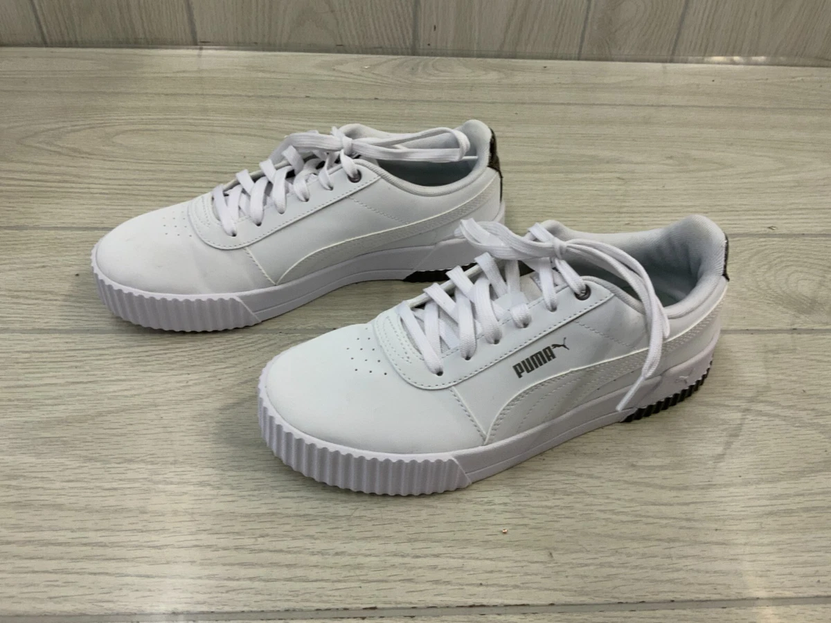 Puma Carina Raw Metallic Comfort Sneaker Women s Size 9 M White MSRP 65