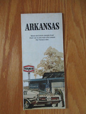 Texaco Map Arkansas Little Rock Fayetteville Fort Smith 1972 Gas Oil Advertising