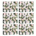 Flower Wall Panel 60 x 40 cm Rose Flower Backdrop Silk Fabric Floral Wall Mat 