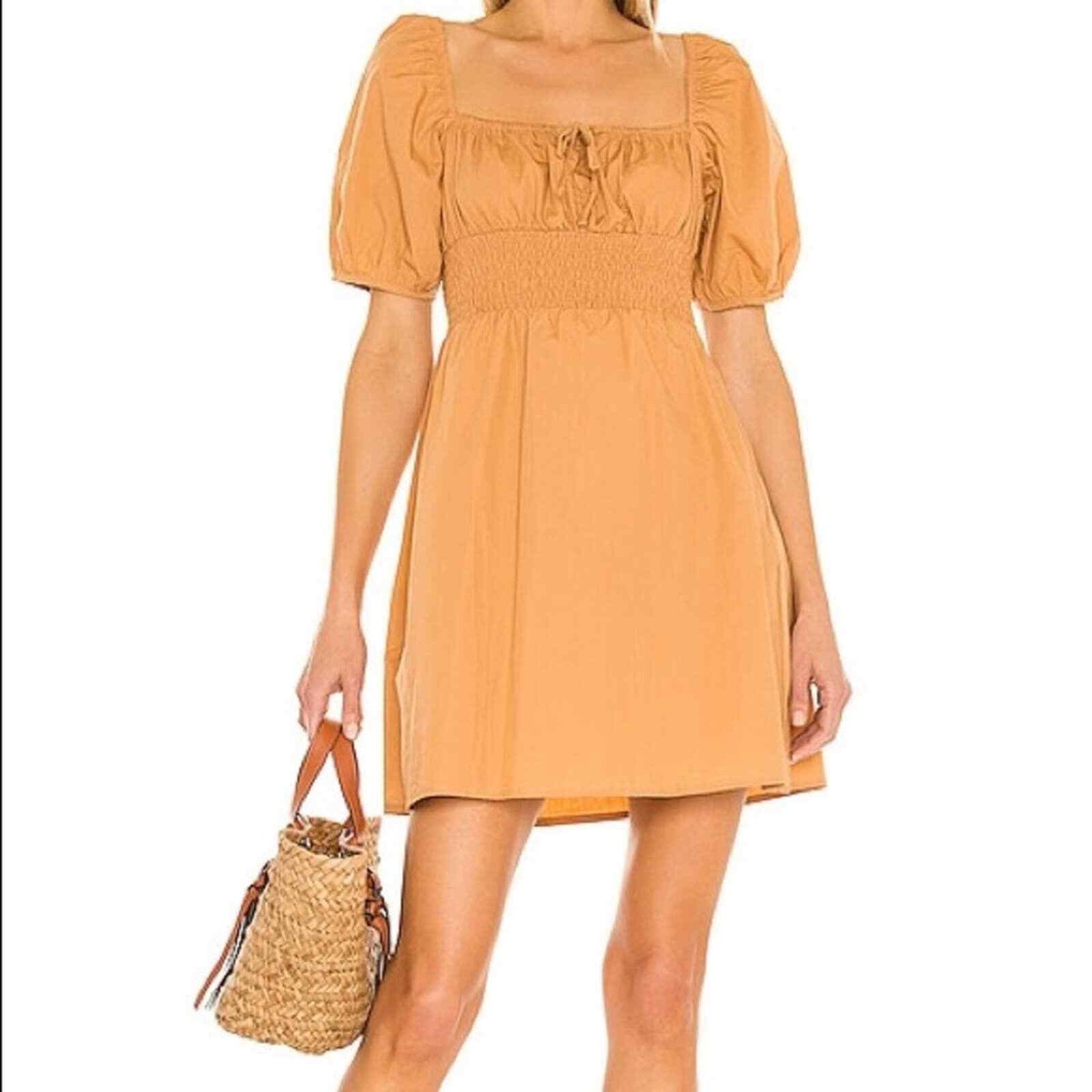 NWT Mariette Mini Dress in Plain Caramel FAITHFULL THE BRAND | eBay