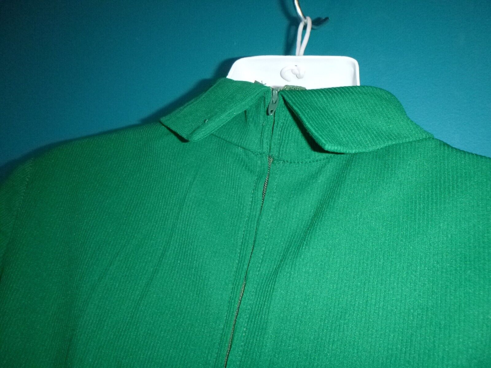 Vtg 70 s Green Ribbed Turtleneck W/ Sweater Knit … - image 12