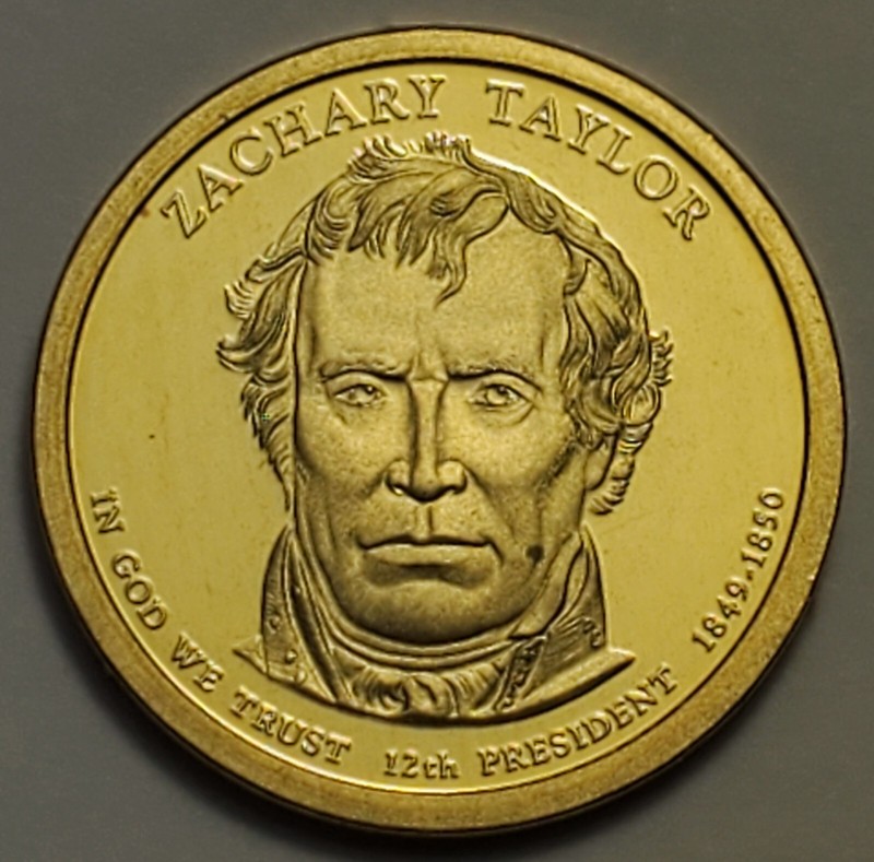 12th President Brilliant Uncirculated Proof 2009 S Zachary Taylor Dollar Coin