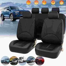 Car 5 Seat Covers Full Set Waterproof Leather Universal for Auto Sedan SUV Truck