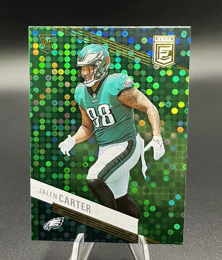 2023 Elite JALEN CARTER Green Disco Rookie Card Color Match RC Eagles #148