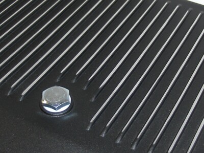 Finned Polished Aluminum Transmission Pan For GM TH350 Turbo 350 With Hardware