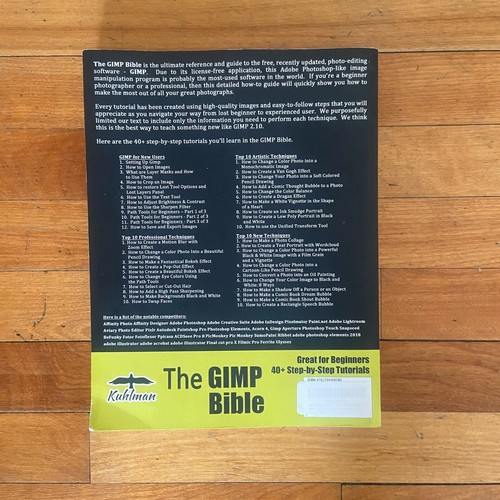 The Gimp Bible by Gabriel Kuhlman Paperback 2019 Photo Editing Software - Picture 2 of 2