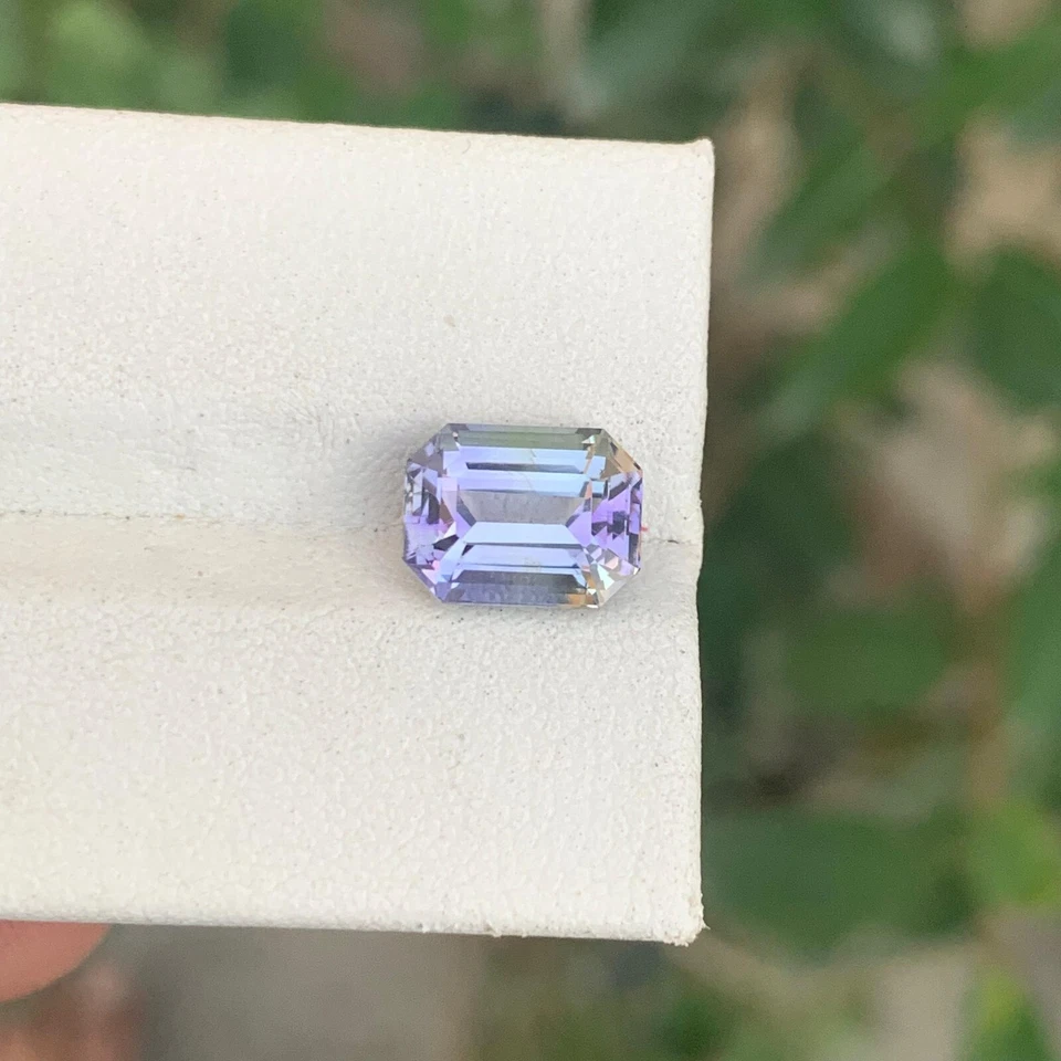 3.30 Cts Tanzanite SI Purple Color 9mm Emerald Shape Loose Gemstone Tanzania - Image 3 of 4