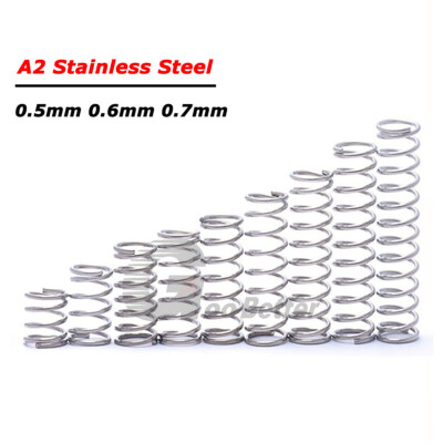 Compression Spring 7mm Compression Spring 0.5mm 0.6mm 0.7mm A2 Stainless Steel Small Pressure ...