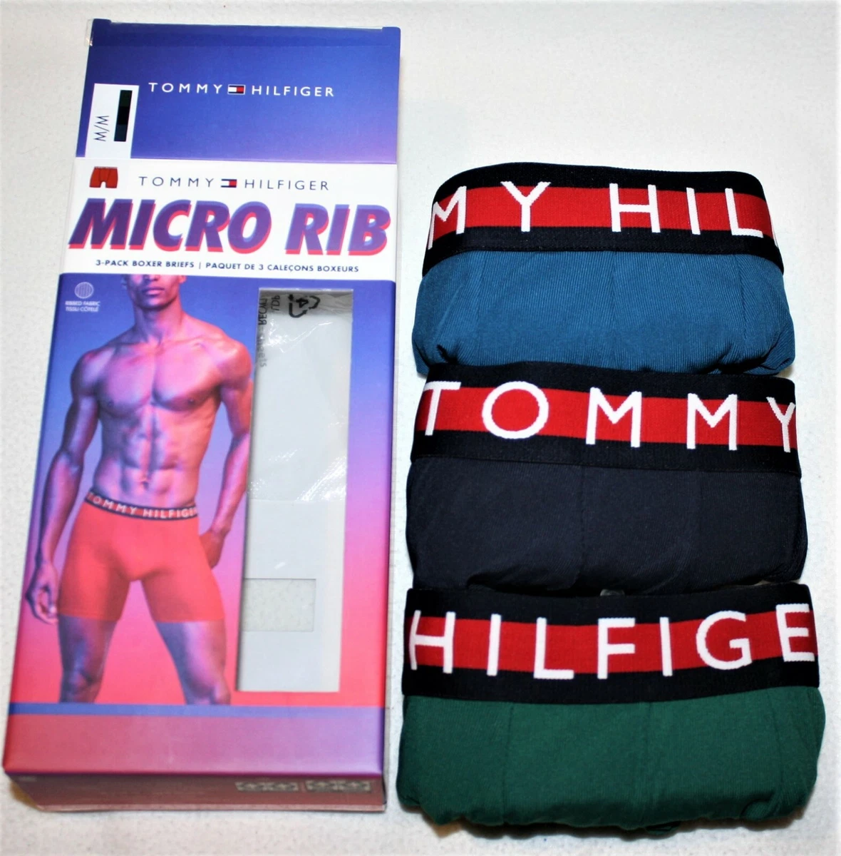 Tommy Hilfiger 3 Pack Everyday Micro Boxer Briefs Men Size XXL / TTG 44-46