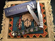 2 Blade Trapper Folding Pocket Knife Abalone Handles Rite Edge 973-PU