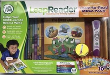 LeapFrog LeapReader 10-Book Ultimate Mega Pack W/ Stylus Read-Write-Listen New