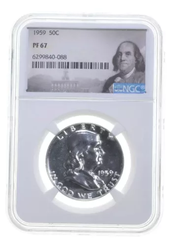 1959 Silver Franklin Half Dollar 50C NGC PF67