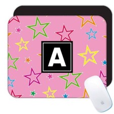 Gift Mousepad : Colorful Stars Light Pink All Occasion Birthday Christmas Xmas