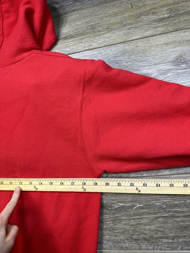 Louisville Cardinals Sweatshirt Size Small Champion Eco Weave Hood Jacket Red - Picture 10 of 15