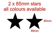 flyscreen vinyl stars with outline 85mm lambretta, vespa scooter all colours 