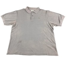 Lacoste Size 8 Fits XL Polo Shirt Patch Logo Gray Sun Faded Casual Shirt
