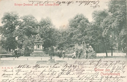 695948) Gruss aus Karte Berlin Charlottenburg - Krieger Denkmal Lützow Platz