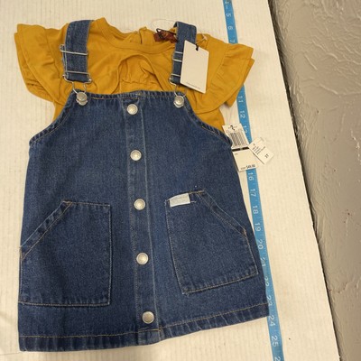 7 FOR ALL MANKIND Toddler's 2pc. T-shirt and Denim Romper Dress Size 3T