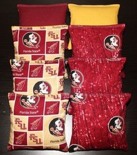 FLORIDA STATE SEMINOLES Cornhole Bean Bags Set of 8 FSU ACA Regulation Bags