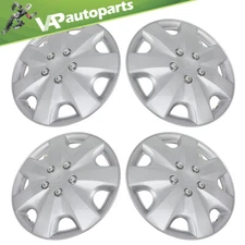 Set of 4 16" Wheel Covers Snap On Full Hub Caps 16 Inch For R16 Tires Rim Silver