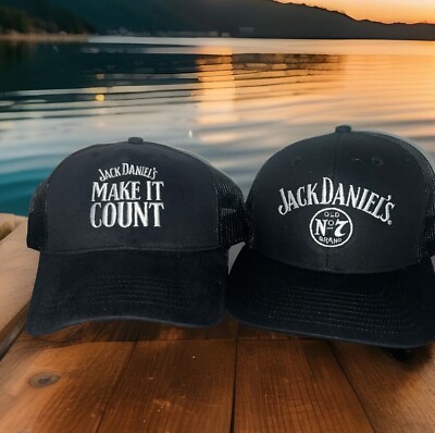 Jack Daniels Whiskey Baseball Caps. Set Of Two. Free Ship USA   Adjustable