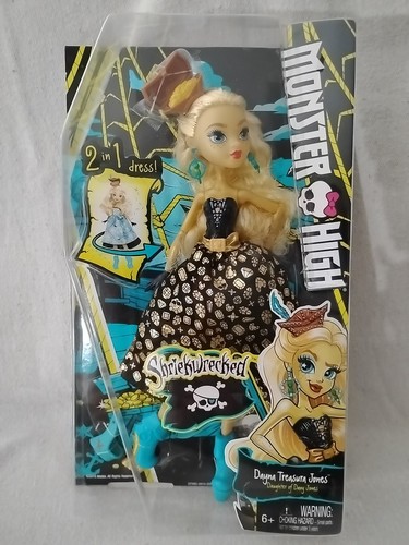 Monster High Shriekwrecked Dayna Treasura Jones Doll Mattel 2016 NIB NEW in box