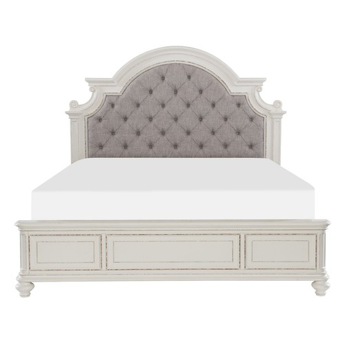 NEW Two-Tone Queen King 4PC White Modern Rustic Bedroom Furniture Set B/D/M/N - Picture 32 of 41
