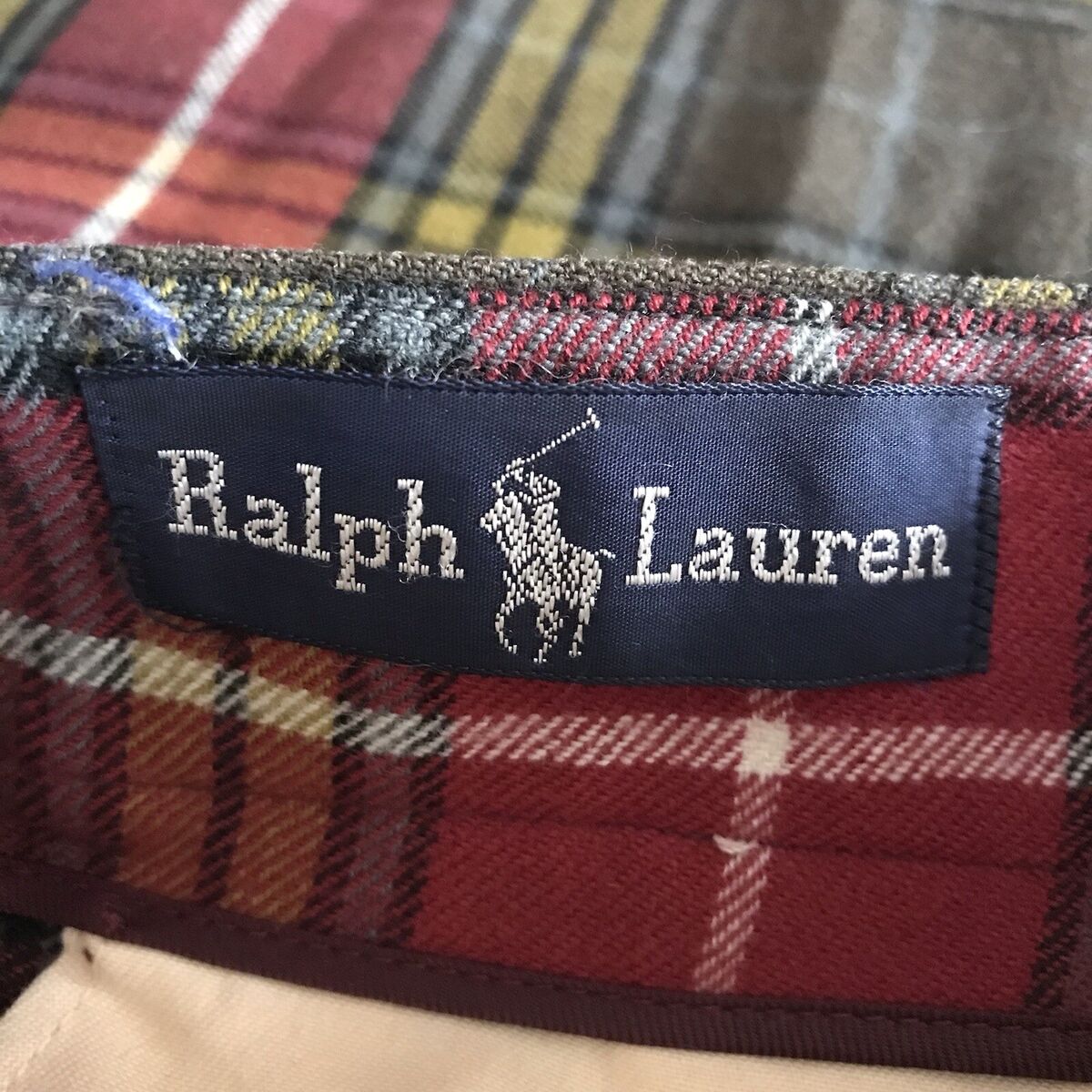 Vintage Ralph Lauren High Waisted Plaid Wool Pant Trousers Vintage Ralph Lauren High Waisted Plaid Wool Pant Trousers