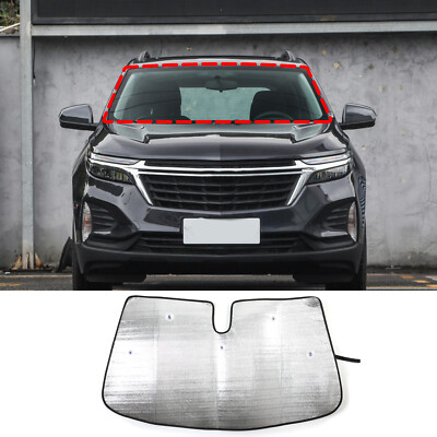 Front Windshield Sunshade Sunscreen UV Block Kit Trim For Chevrolet Equinox