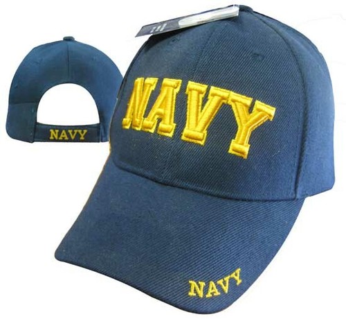 NWT U.S. Navy 3D Letters NAVY BLUE Embroidered Cap Hat Licensed - 第 2/2 張圖片