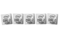 5 PCS Sticker for CORE i7 10th GEN Silver Skylake Logo Decal 18mm x 18mm