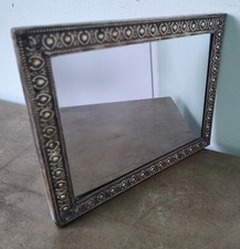 Antique Brass Framed Mirror Nice Small Size.