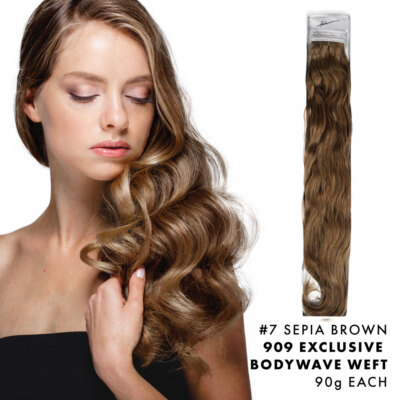 909 Bodywave Exclusive Weft by The Hair Shop Remy Human Hair Extensions 90g