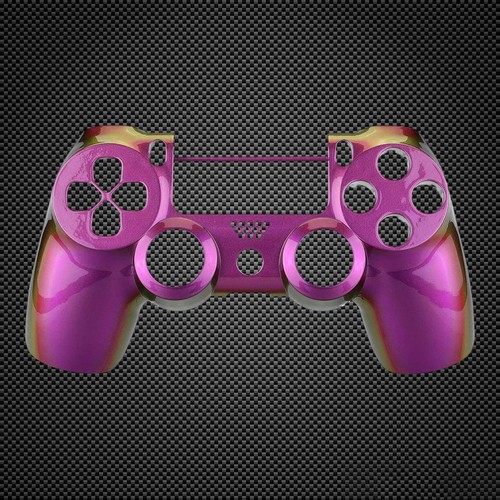Chameleon Pink & Gold Custom PS4 V2 JDM-040 Controller Front Shell - 第 1/6 張圖片