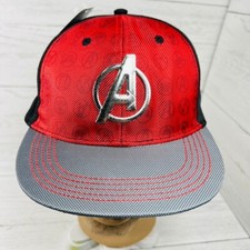 Disney Marvel Avengers Metal Logo Truckers Hat Cap Fitted M L Ironman Hulk New