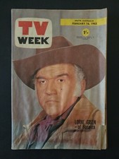 TV WEEK - Vintage Magazine Feb. 16, 1963 LORNE GREEN Front Cover, LUCILLE BALL