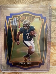 2020 Select Jalen Hurts Premier Level Blue Die Cut Philadelphia Eagles RC & MORE