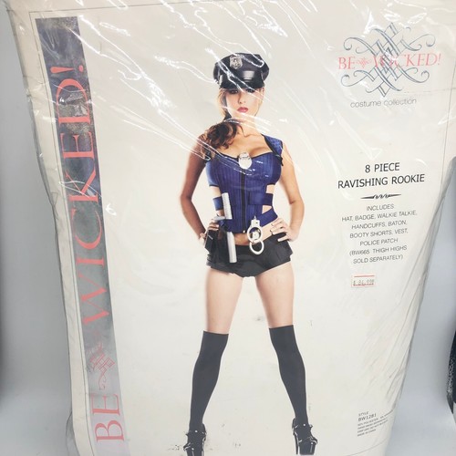 New Be Wicked Ravishing Rookie Sexy Cop Costume - Size M/L - Picture 2 of 9