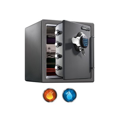 SentrySafe Waterproof and Fireproof Alloy Steel Digital Safe Box for Home wit...