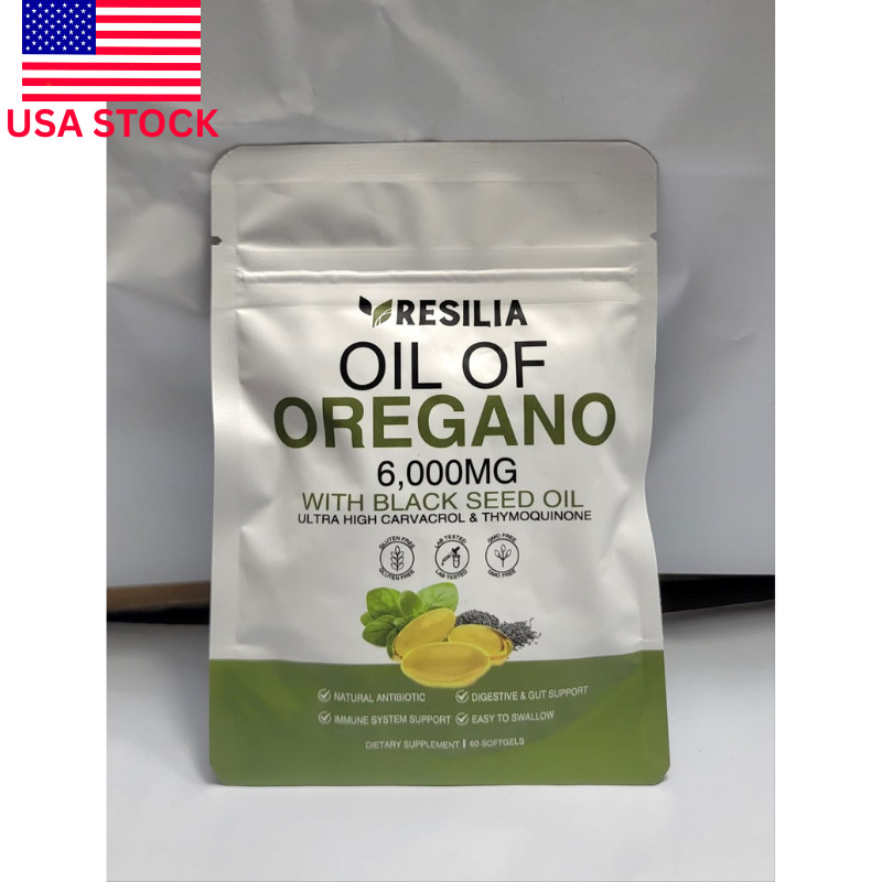 Resilia Oil of Oregano 6000mg with Black Seed Oil Softgels – 60 Capsules 1xPk