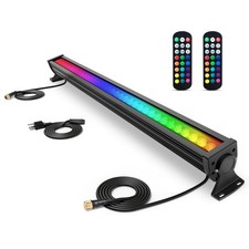 Linkable LED Wall Washer Light with RF Remote, 144W Waterproof RGBW RGB 5700K...