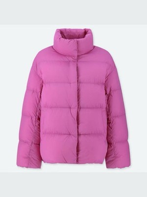 Uniqlo Ultra Light Down Jacket S Pink Compressible Warm Lightweight Used